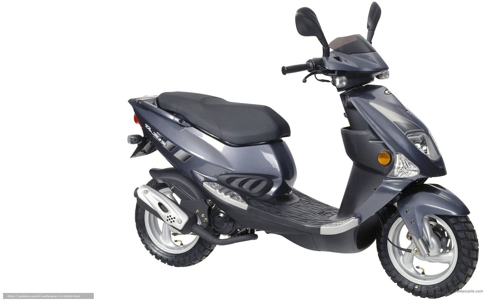 gray scooter on white background
