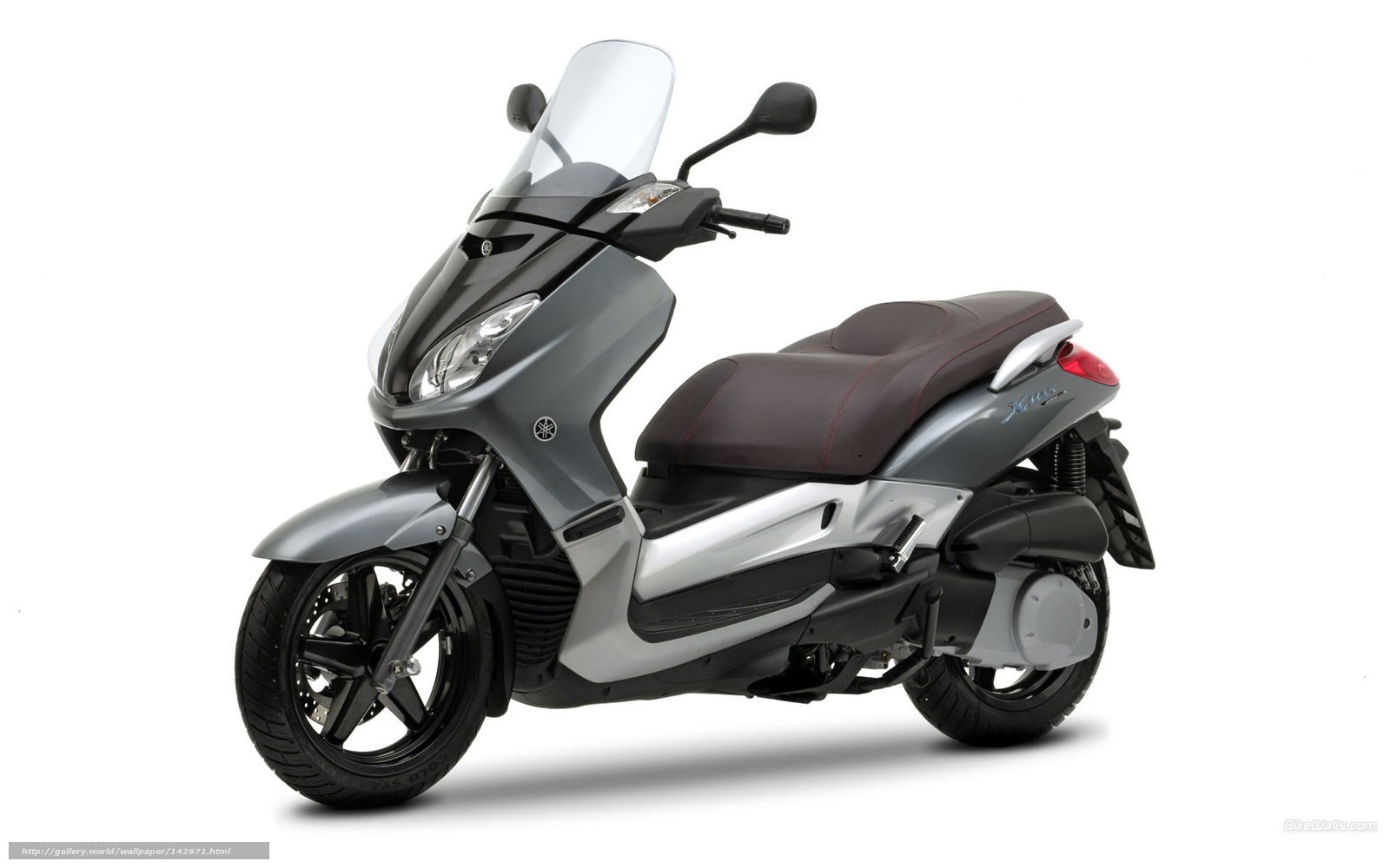 gray scooter with windscreen