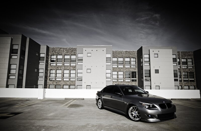 Gray Sedan Car — Dramatic, Night