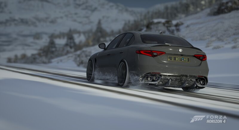 Gray Sedan on Snow