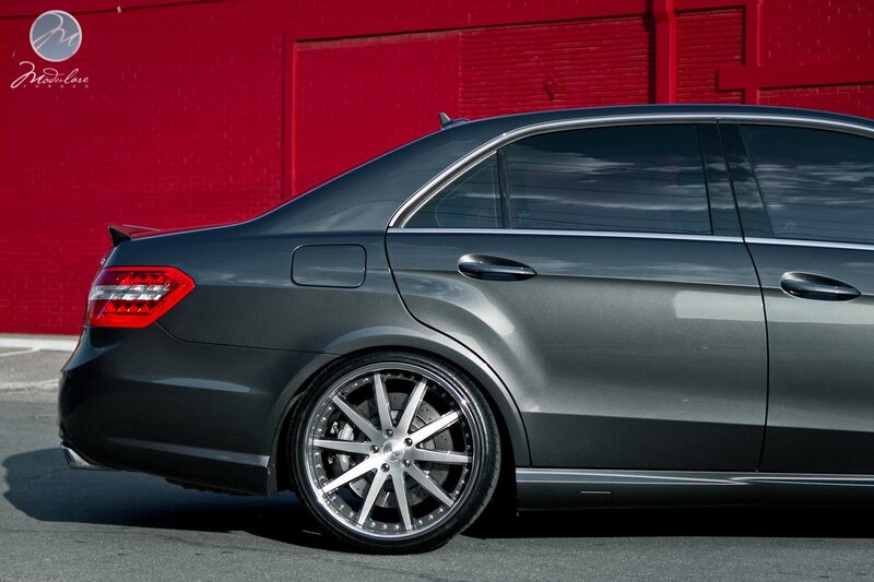 gray sedan with custom wheels