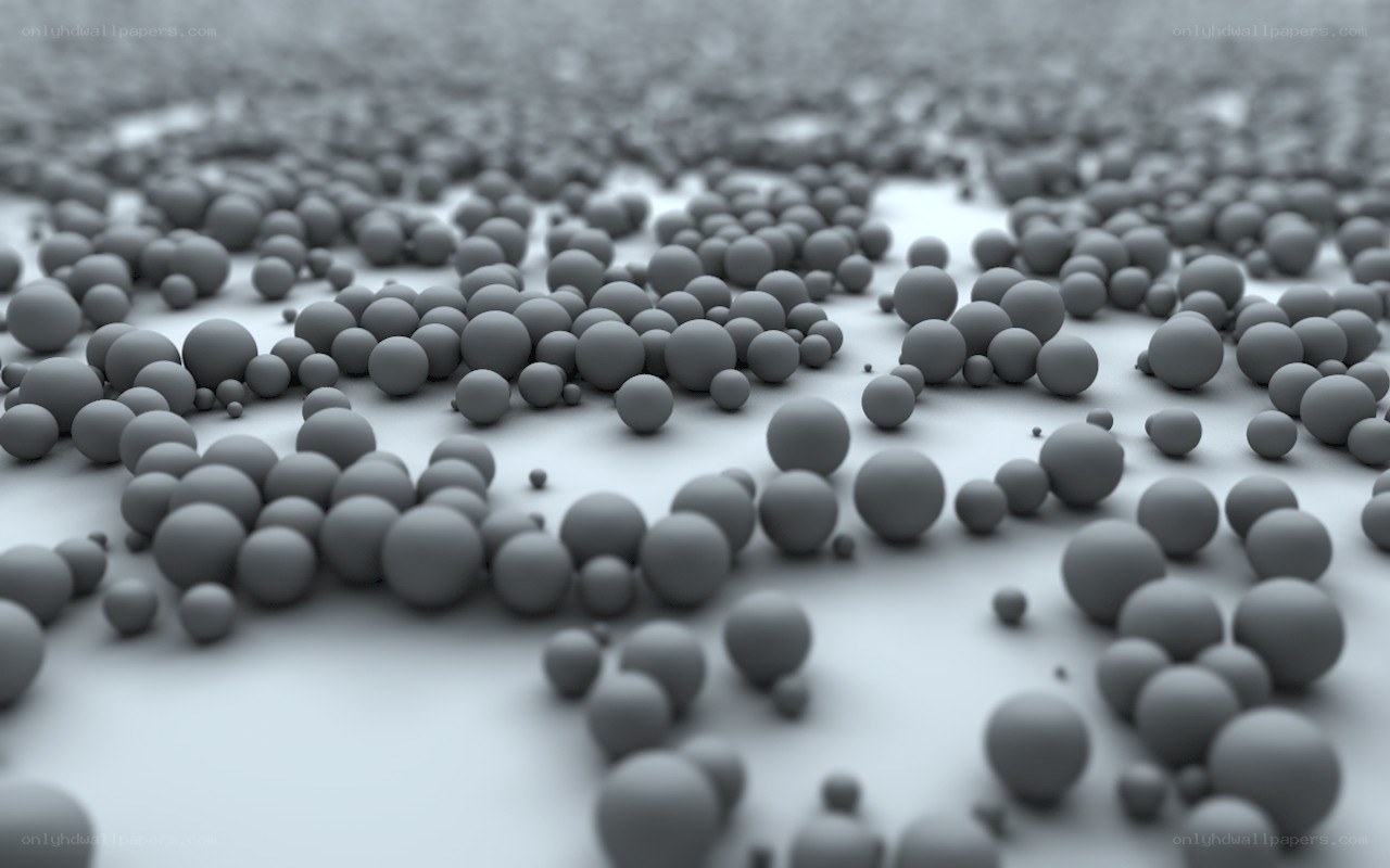 gray spheres on white surface
