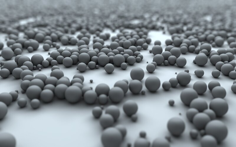 Gray Spheres on White Surface — Neutral