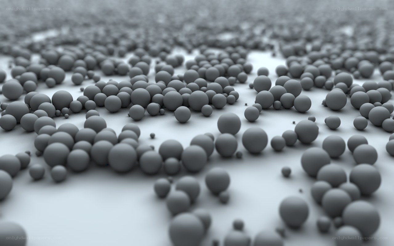 gray spheres on white surface