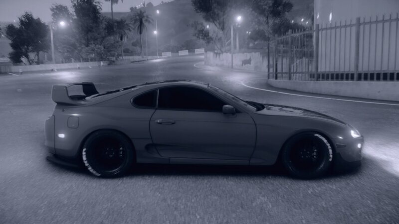 Gray Sports Car — Dark