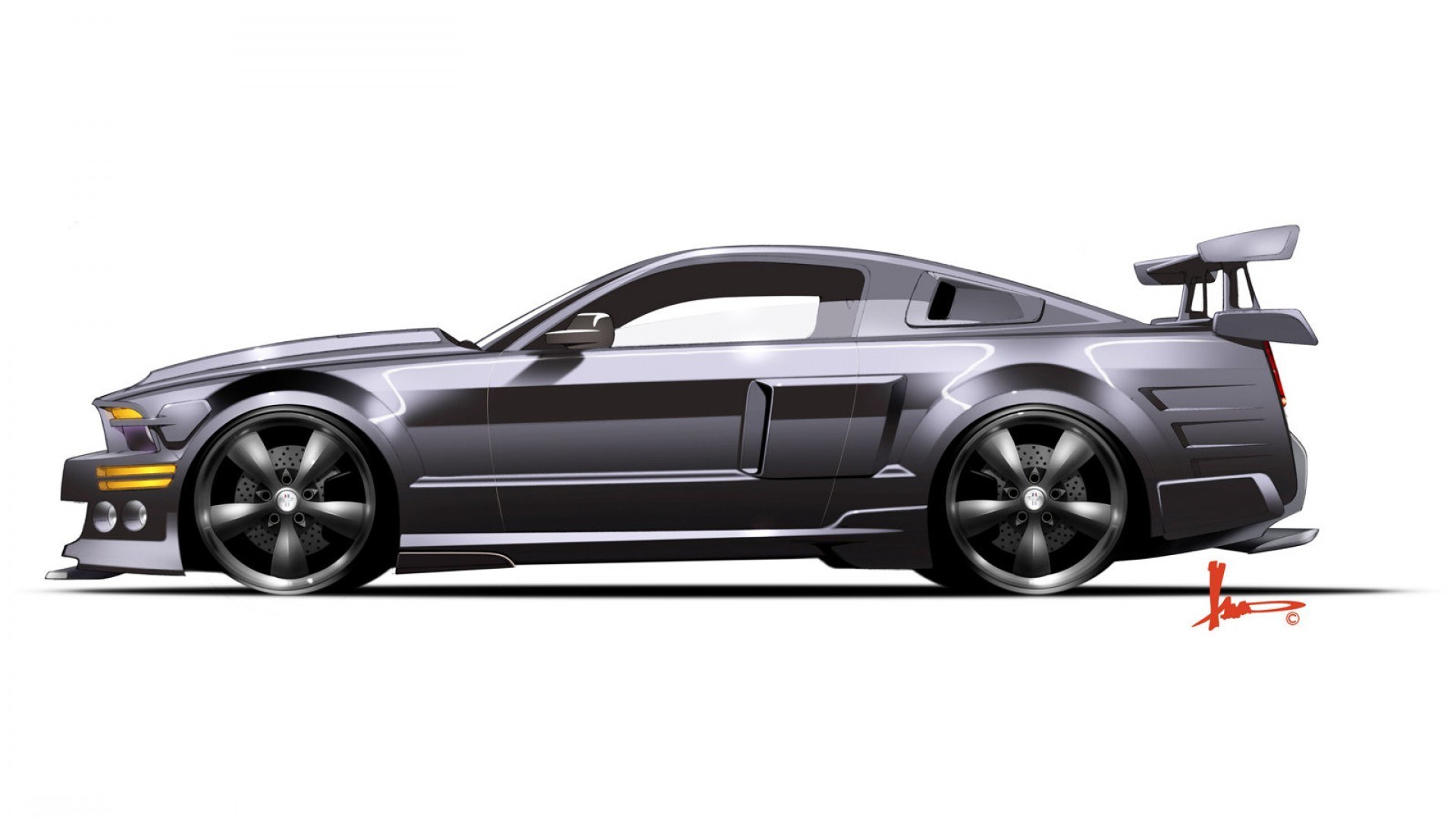 gray sports car design