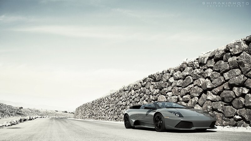 Gray Sports Car — Dramatic, Afternoon, Photograph, Road