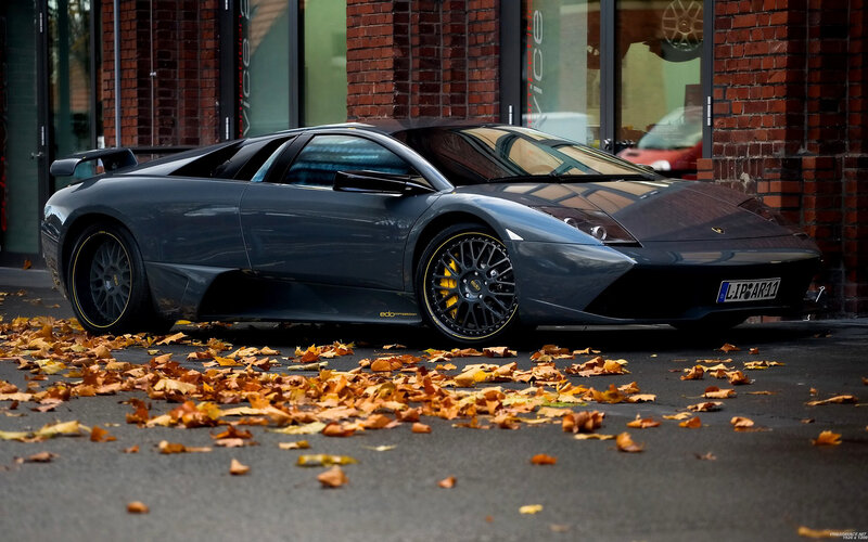 Gray Sports Car — Dramatic, Autumn