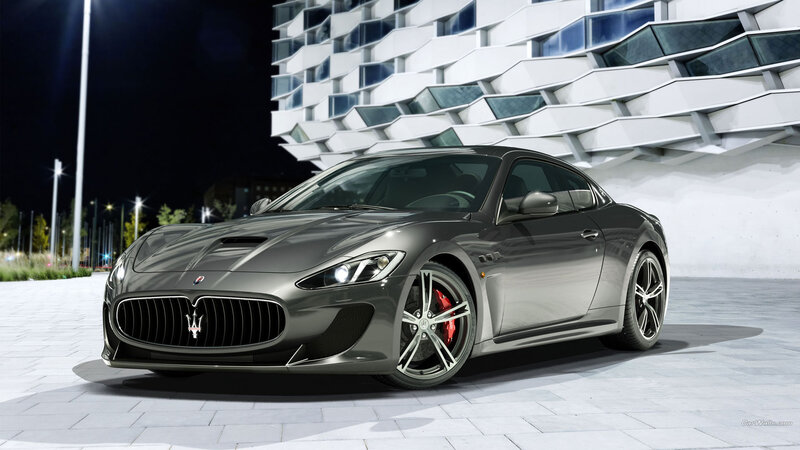 Gray Sports Car — Dramatic, Night, Photograph