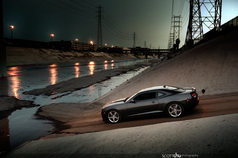 Gray Sports Car — Dramatic, Night