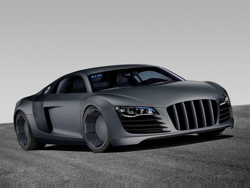 Gray Sports Car — Dramatic, Photograph, Grille