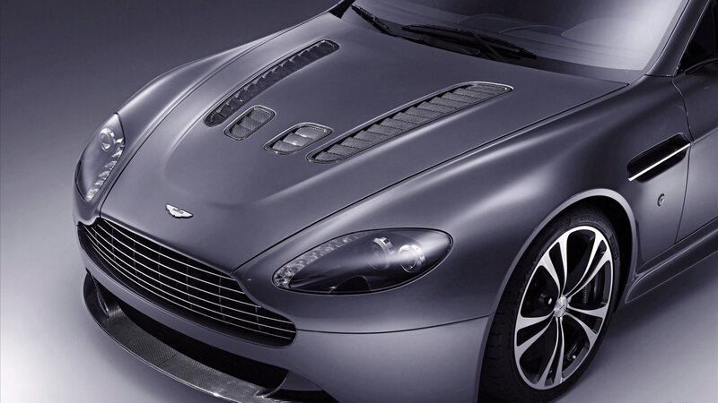 Gray Sports Car — Dramatic, Photograph, Hood Vents, Headlights