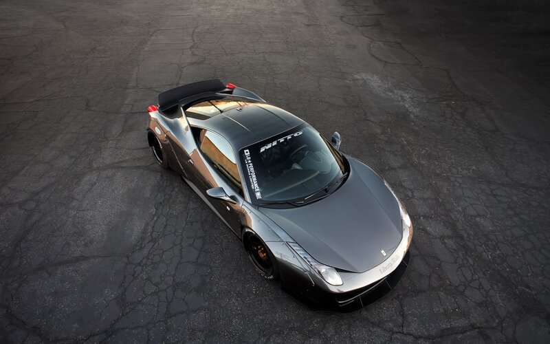 Gray Sports Car — Dramatic, Sunset, Photograph