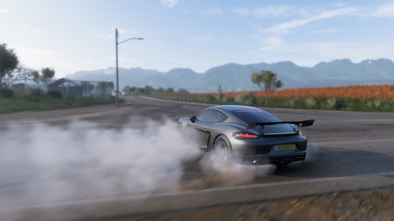Gray Sports Car Drifting — Dynamic