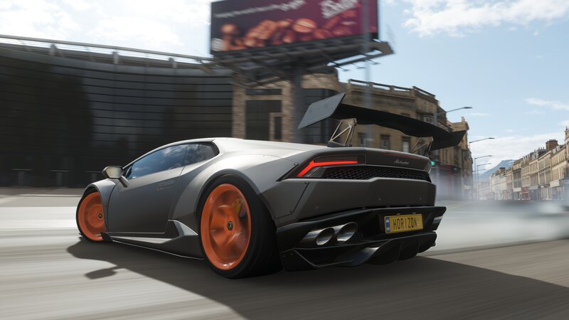 Gray Sports Car — Dynamic, Afternoon, 3d Render