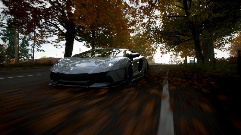 Gray Sports Car — Dynamic, Autumn, 3d Render