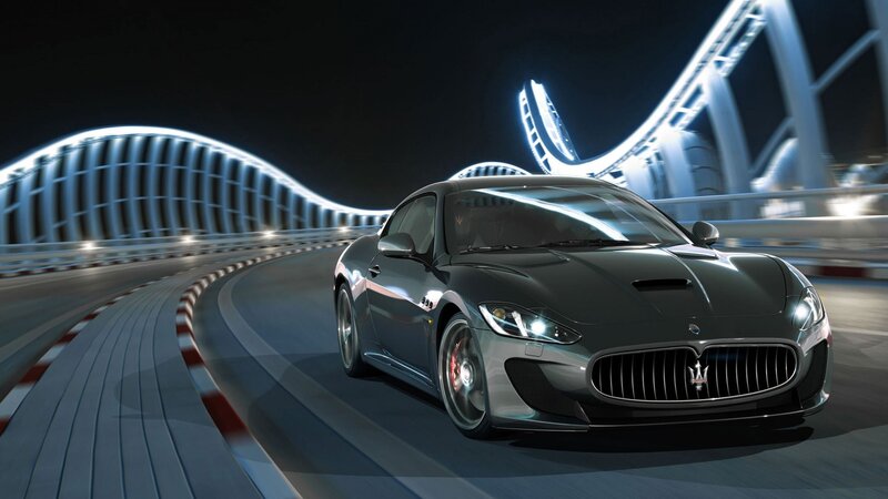 Gray Sports Car — Dynamic, Night, 3d Render