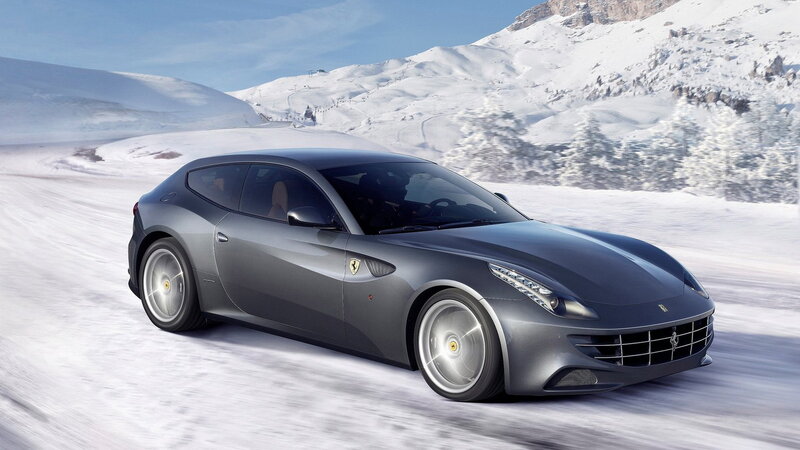 Gray Sports Car — Dynamic, Winter