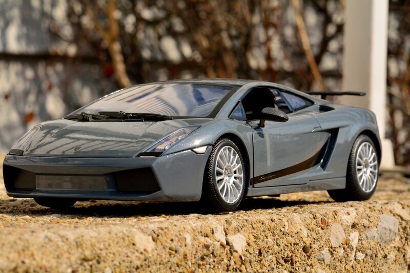 Gray Sports Car Model — Calm, Afternoon