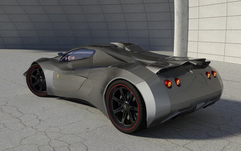 Gray Sports Car — Modern