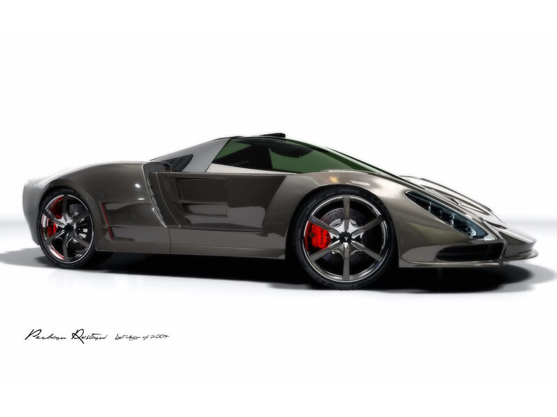 Gray Sports Car — Neutral, 3d Render, Wheels