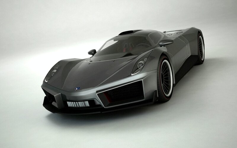 Gray Sports Car — Neutral, 3d Render, Wheels, Windows, Grille