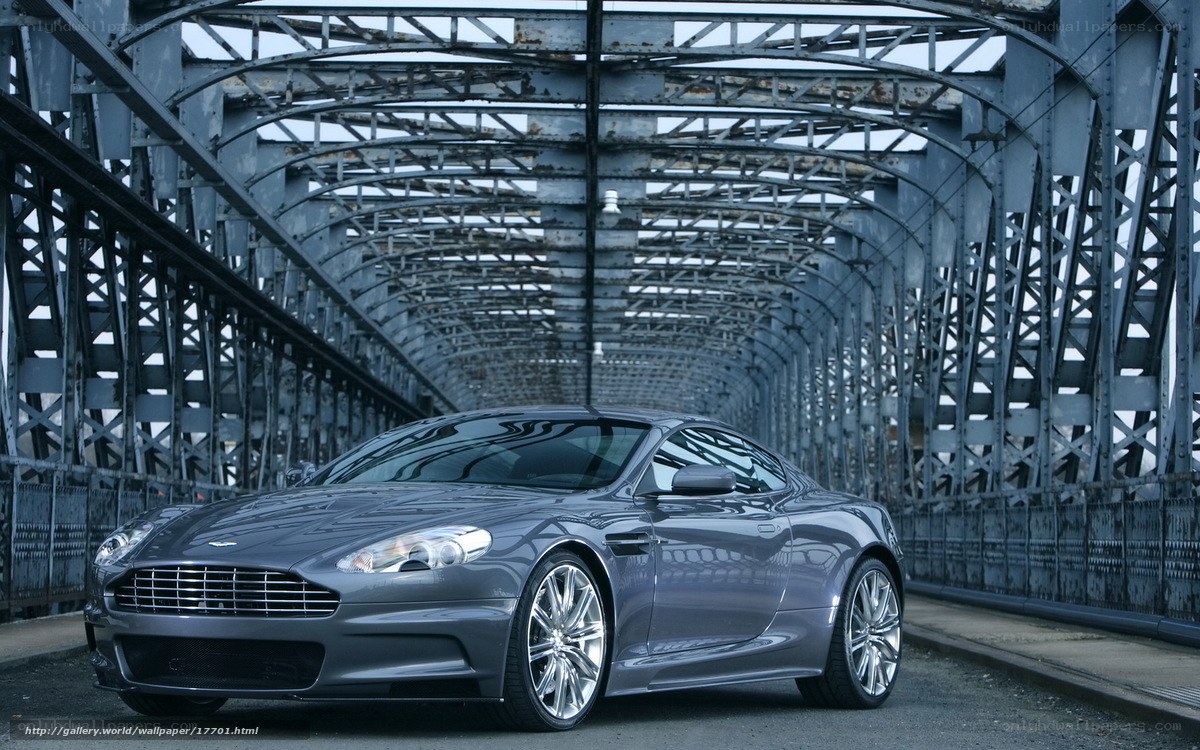 Gray sports car on a bridge