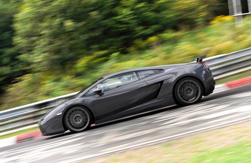 gray sports car on a racetrack