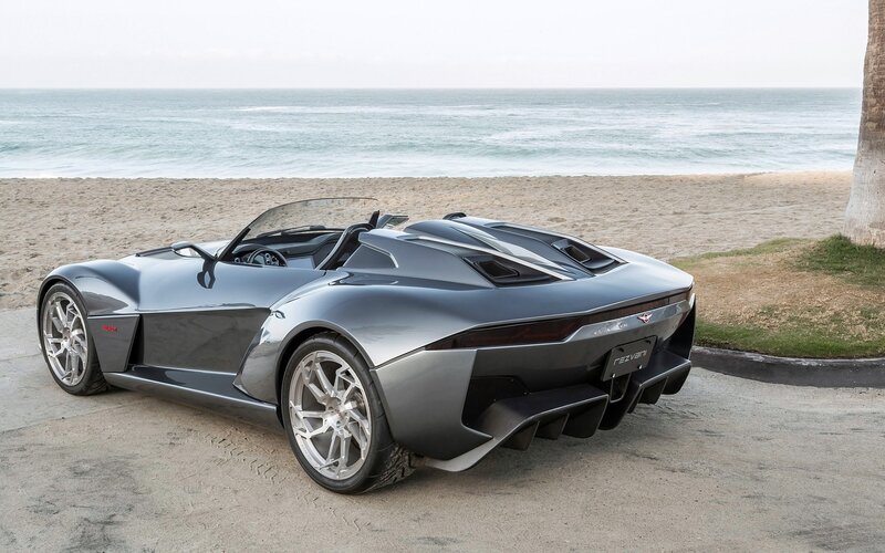 Gray Sports Car on Beach