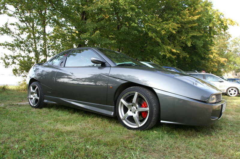 Gray sports car on grass