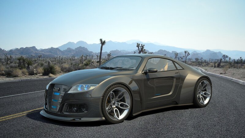 Gray Sports Car on Road — Serene