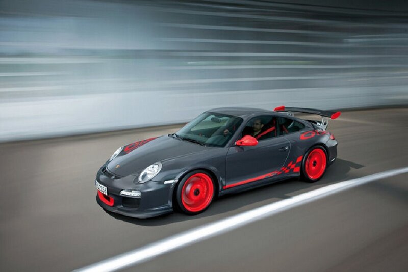 Gray Sports Car on Track — Dynamic, Photograph