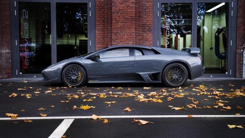 gray sports car parked outside