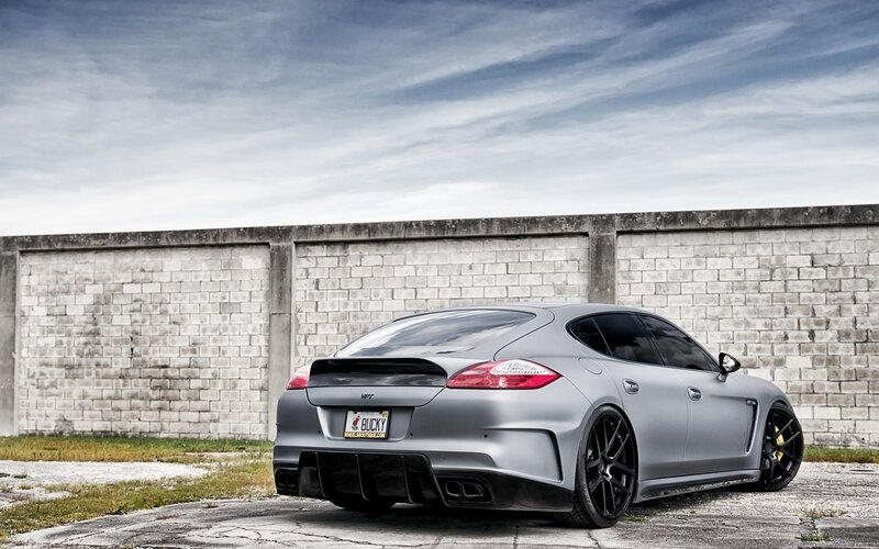 gray sports car parked