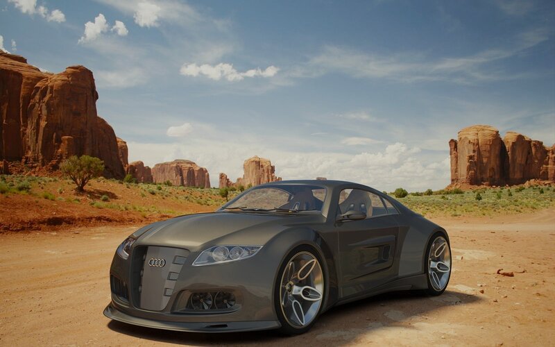 Gray Sports Car — Serene, Afternoon