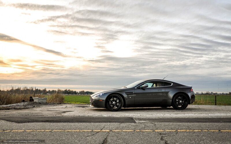 Gray Sports Car — Serene, Sunset
