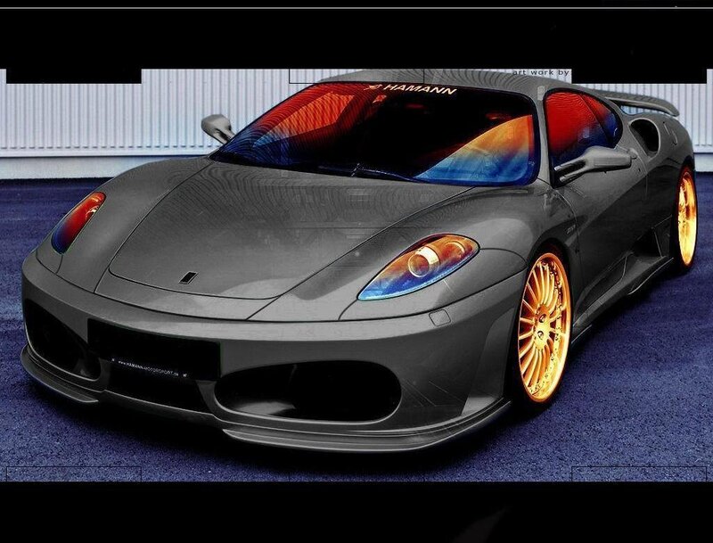 gray sports car with gold wheels