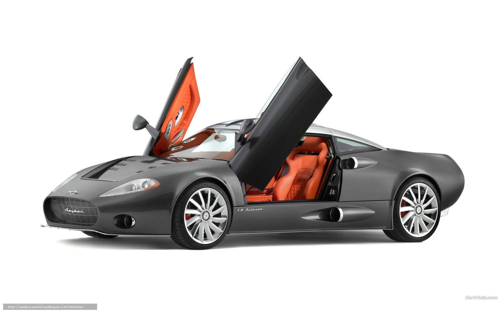 gray sports car with open doors