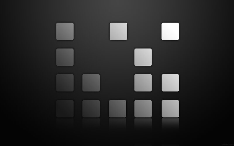 Gray Squares on Black Background