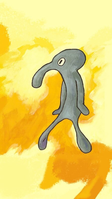 Gray Squid Character