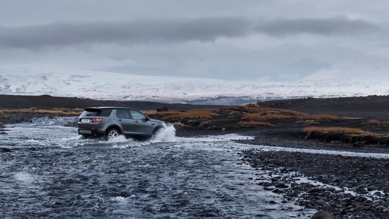 Gray Suv Crossing River