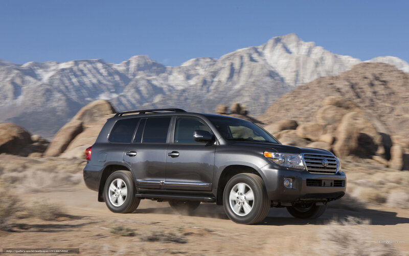 Gray SUV in desert landscape