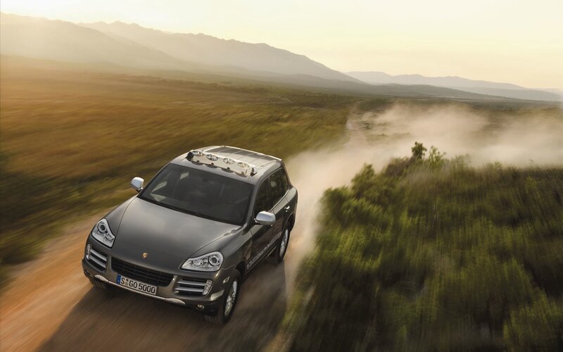 Gray Suv on Dirt Road