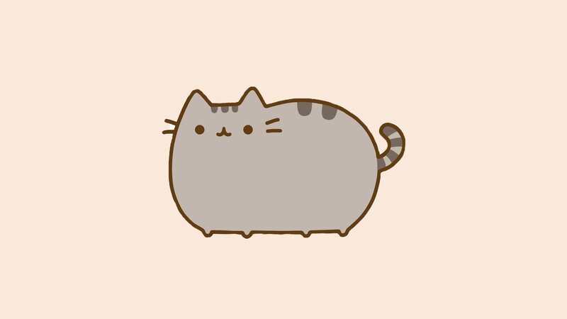 Gray Tabby Cat — Calm, Illustration