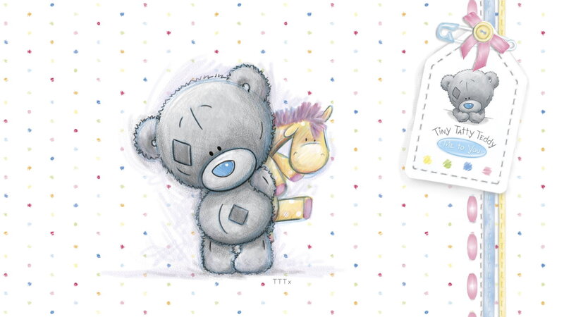 Gray Teddy Bear Holding Toy