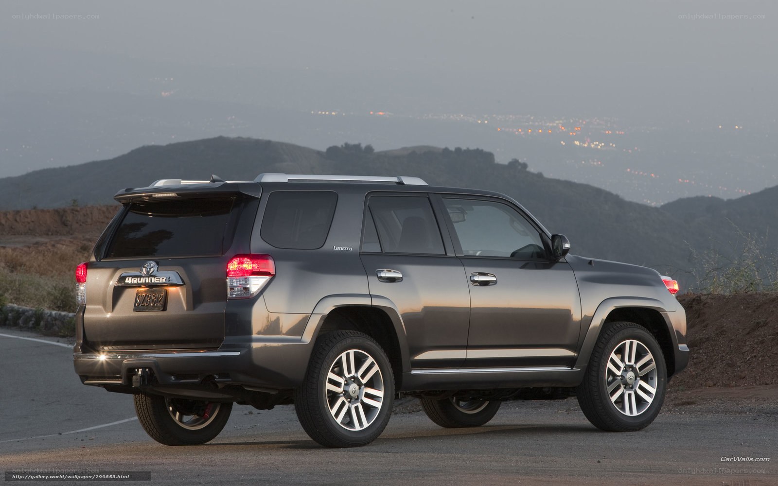 Gray Toyota 4Runner on a hillside