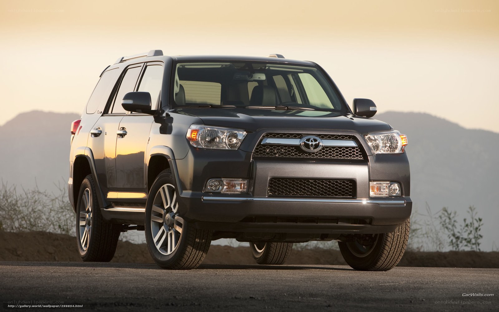 Gray Toyota 4Runner on a road
