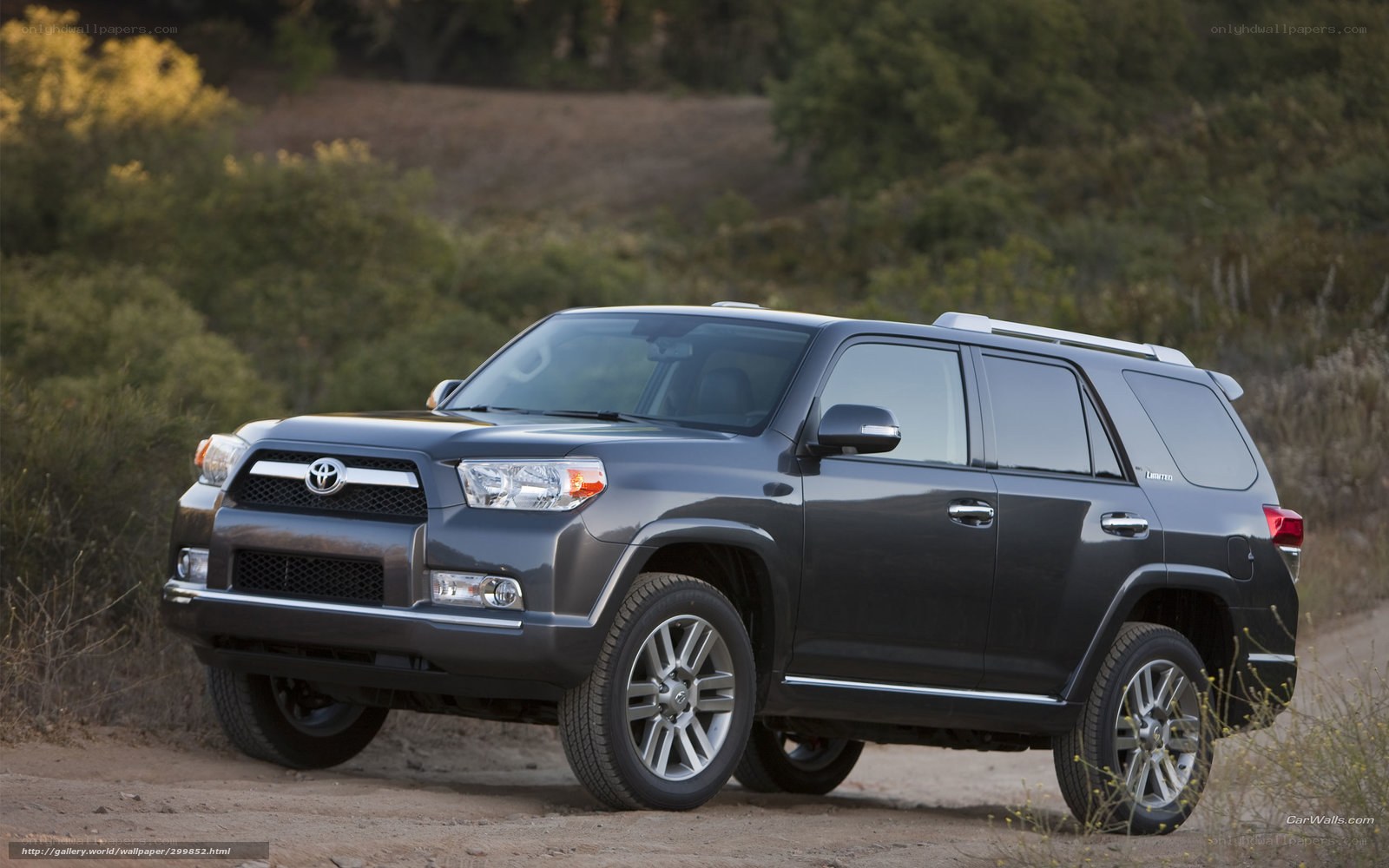Gray Toyota 4Runner on dirt road