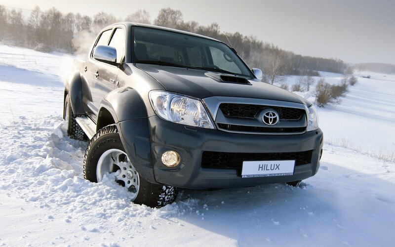 Gray Toyota Hilux