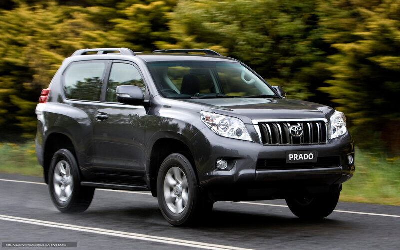 Gray Toyota Prado on road